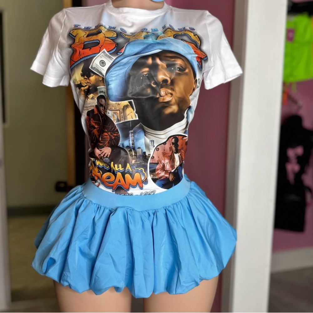 Vibrant Blue Mini Skirt